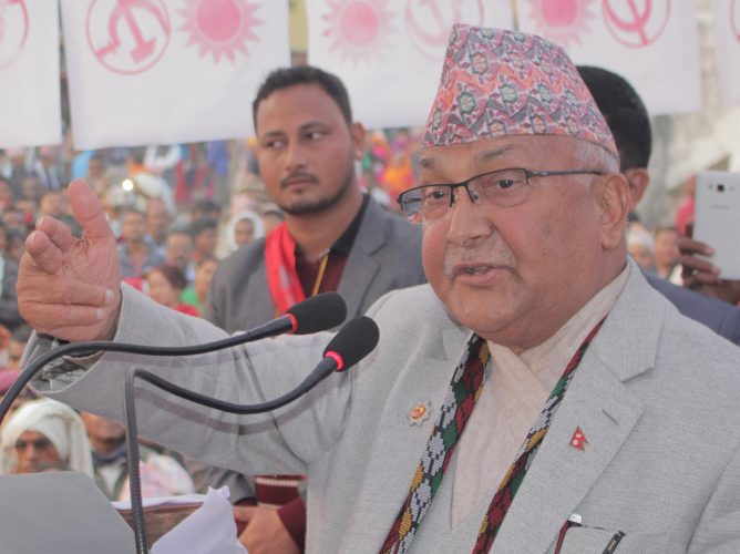 अब मुलुकको मुख्य एजेन्डा नै आर्थिक समृद्धि र विकासः पूर्व प्रधानमन्त्री ओली