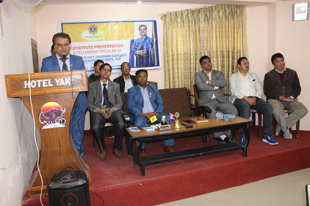 लायन्स क्लवको चुनाव प्रचार टोली बेनीमा