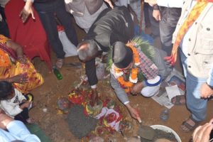 पर्वत र बाग्लुङ जोड्ने लामो झोलुङ्गे पुलको शिलन्यास