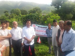 पर्वत काँग्रेसद्वारा भवन निर्माणस्थलको सरसफाई