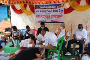 पर्बतमा एकै दिन ८६जनाले गरे रक्तदान