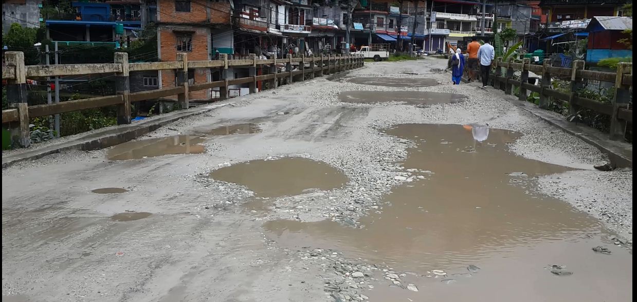 आजको तस्वीर-पातिखोला पुलमा भैसी आहाल बस्ने…