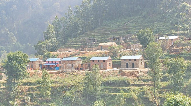 भूकम्पपछिको आवास पुनर्निर्माण पर्वतमा ५१ प्रतिशत सम्पन्न