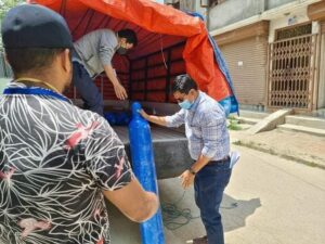 पर्वतको जलजला गाउँ पालिकामा अक्सिजन सहित स्वास्थ्य सामाग्रि  भित्रियाे