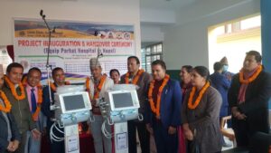 पर्वत अस्पताललाई दुई करोडका उपकरण हस्तान्तरण
