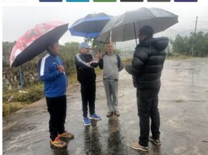 देउसीभैलीको पैसाले बास्केटबल मैदान निर्माण हुँदै