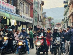 पर्वत जेसीजको आयोजनामा स्लो बाइक रेस प्रतियोगिता सम्पन्न