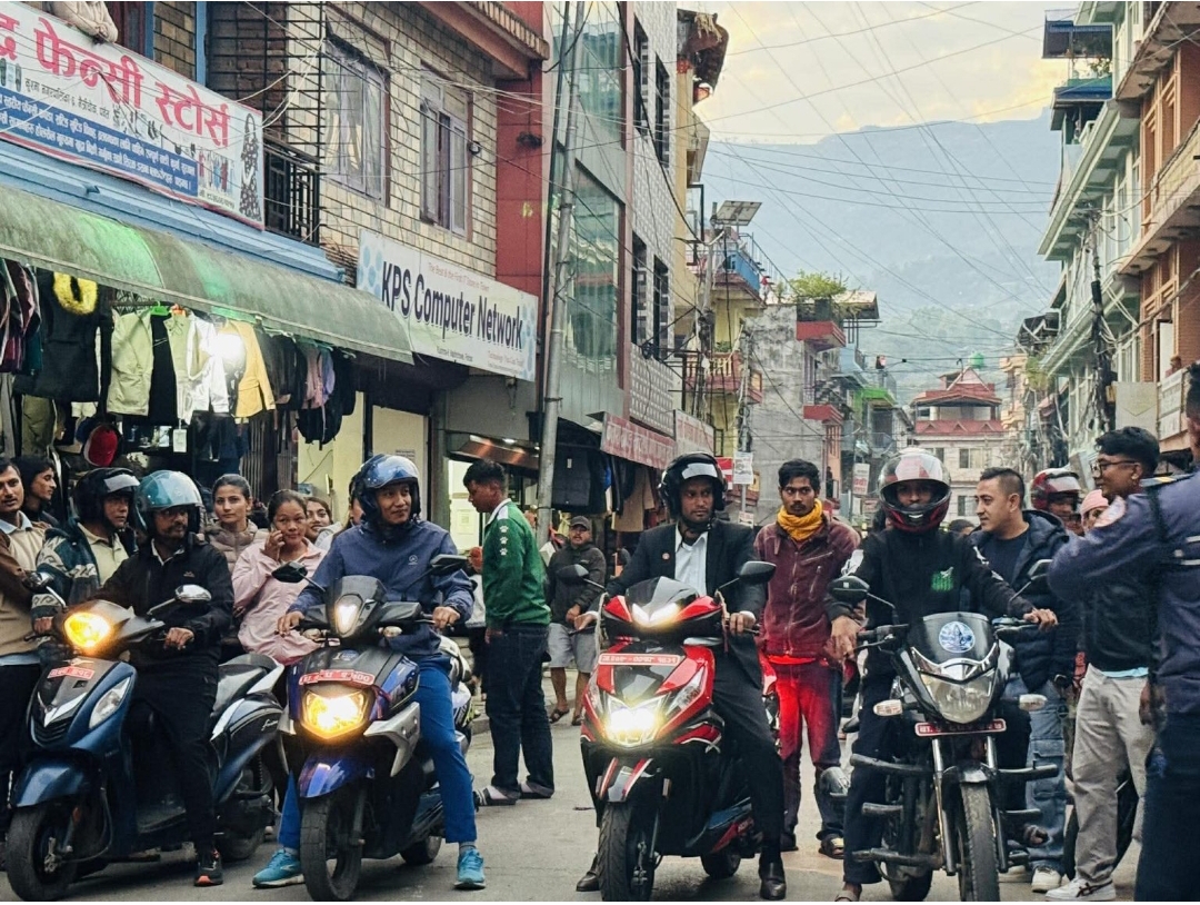 पर्वत जेसीजको आयोजनामा स्लो बाइक रेस प्रतियोगिता सम्पन्न