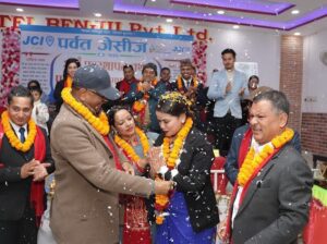 पर्वत जेसीजको ३० औँ पदस्थापन सम्पन्न, २०२६ को कार्यभार शर्मालाई