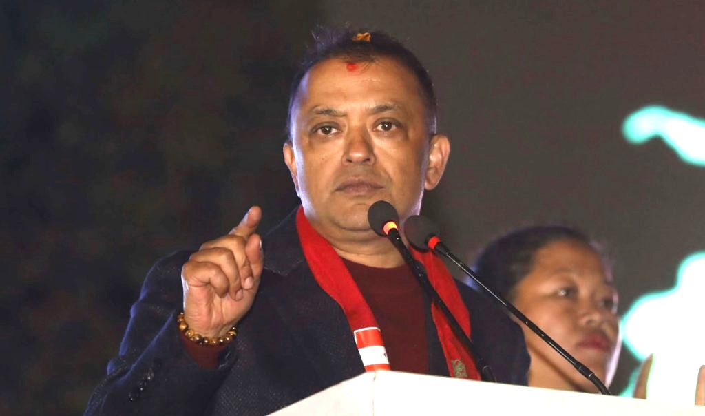 चुनावी सभालाई सम्बोधन गर्न गगन थापा बागलुङ आउँदै