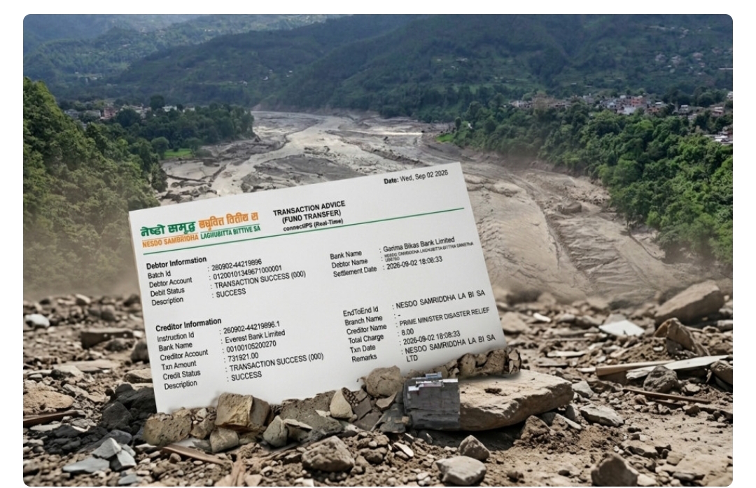 बाढीपीडितको राहतमा नेष्डो समृद्ध लघुवित्तको ७ लाख ३१ हजार सहयोग
